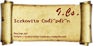 Iczkovits Csépán névjegykártya